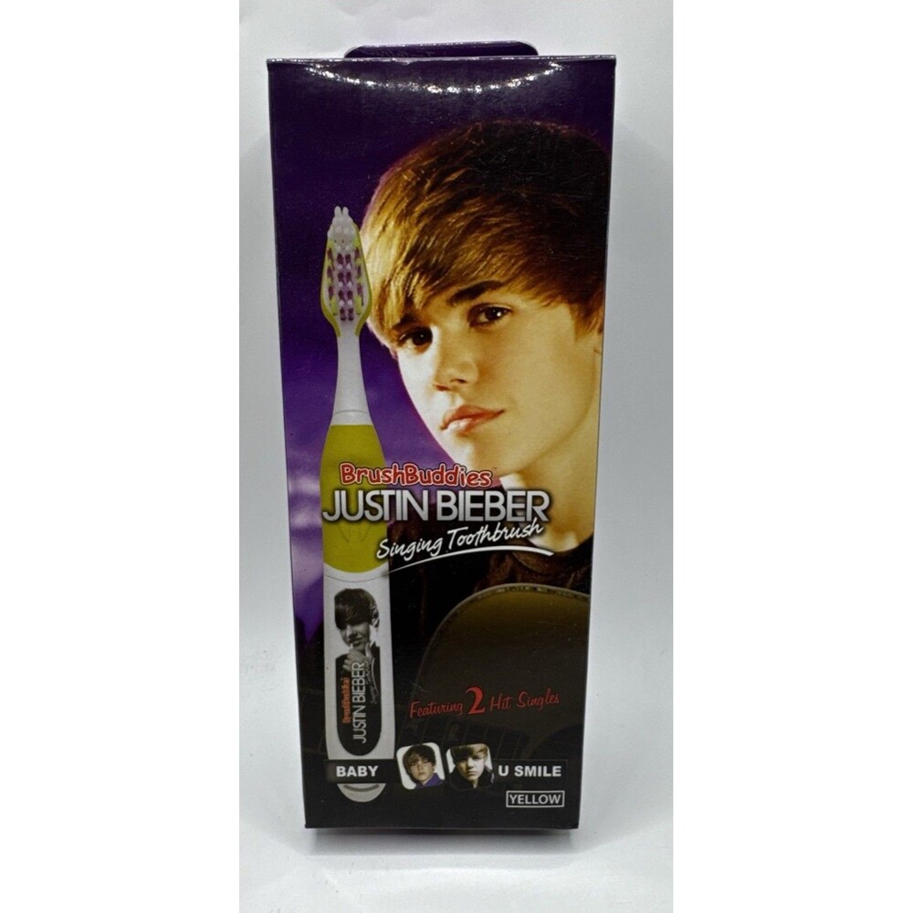 Justin Bieber Brush Buddies Singing Toothbrush YELLOW Somebody To Love/Love Me